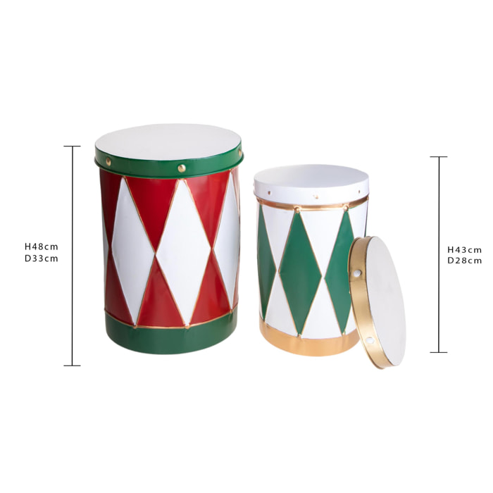 Tamburi Set di 2 - Pezzi 1 - 33xH48x33cm - Bianchi Dino SpA