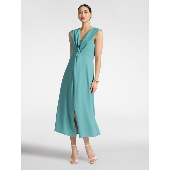 Elena Mirò - Abito con nodo davanti - Azzurro