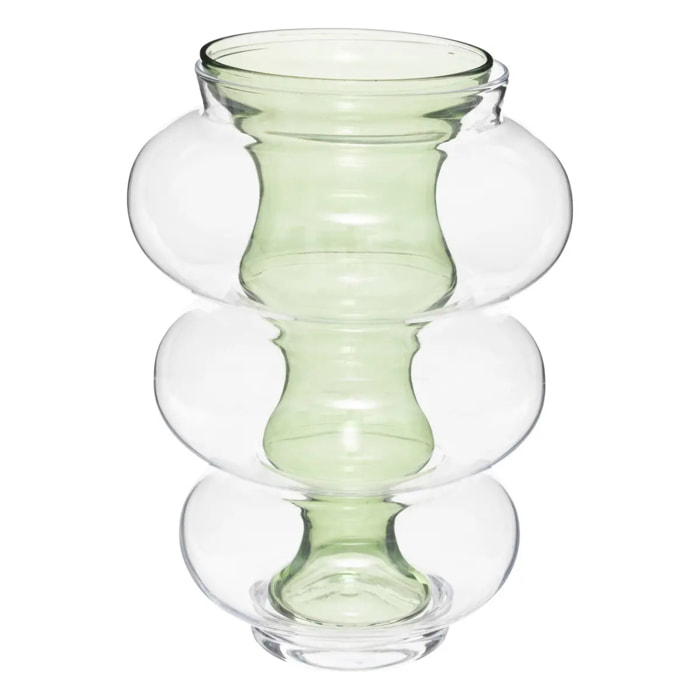 Vase « Double » Atmosphera x matali crasset H36cm en verre vert