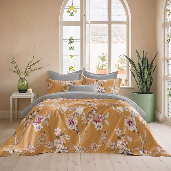 Housse de couette saori ocre