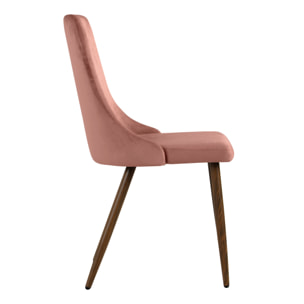 Chaise Vinni en velours rose (lot de 2)