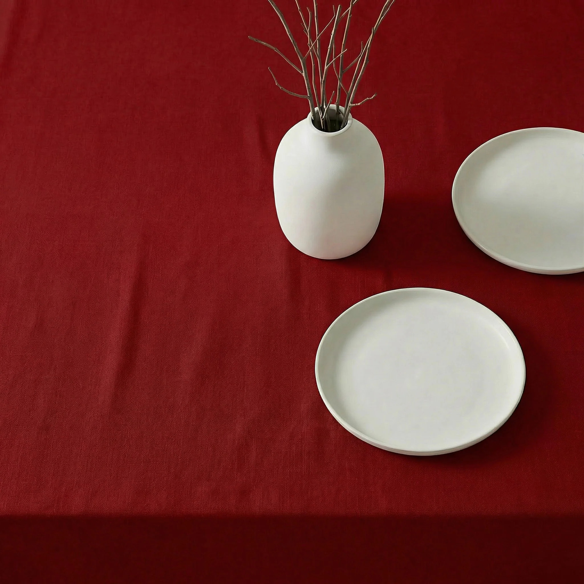 Nappe antitache au toucher tissu imperméable Rouge