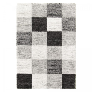 Tapis salon ZUPO 3 Gris 120x170 Fait en Europe en polypropylène doux et soyeux