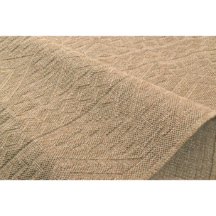 Nature - tapis aspect jute à motifs losanges beige