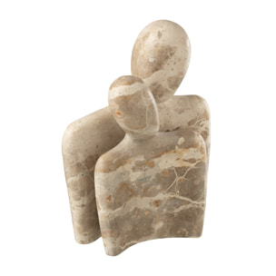 J-Line décoration couple câlin Marbre - pierre - beige