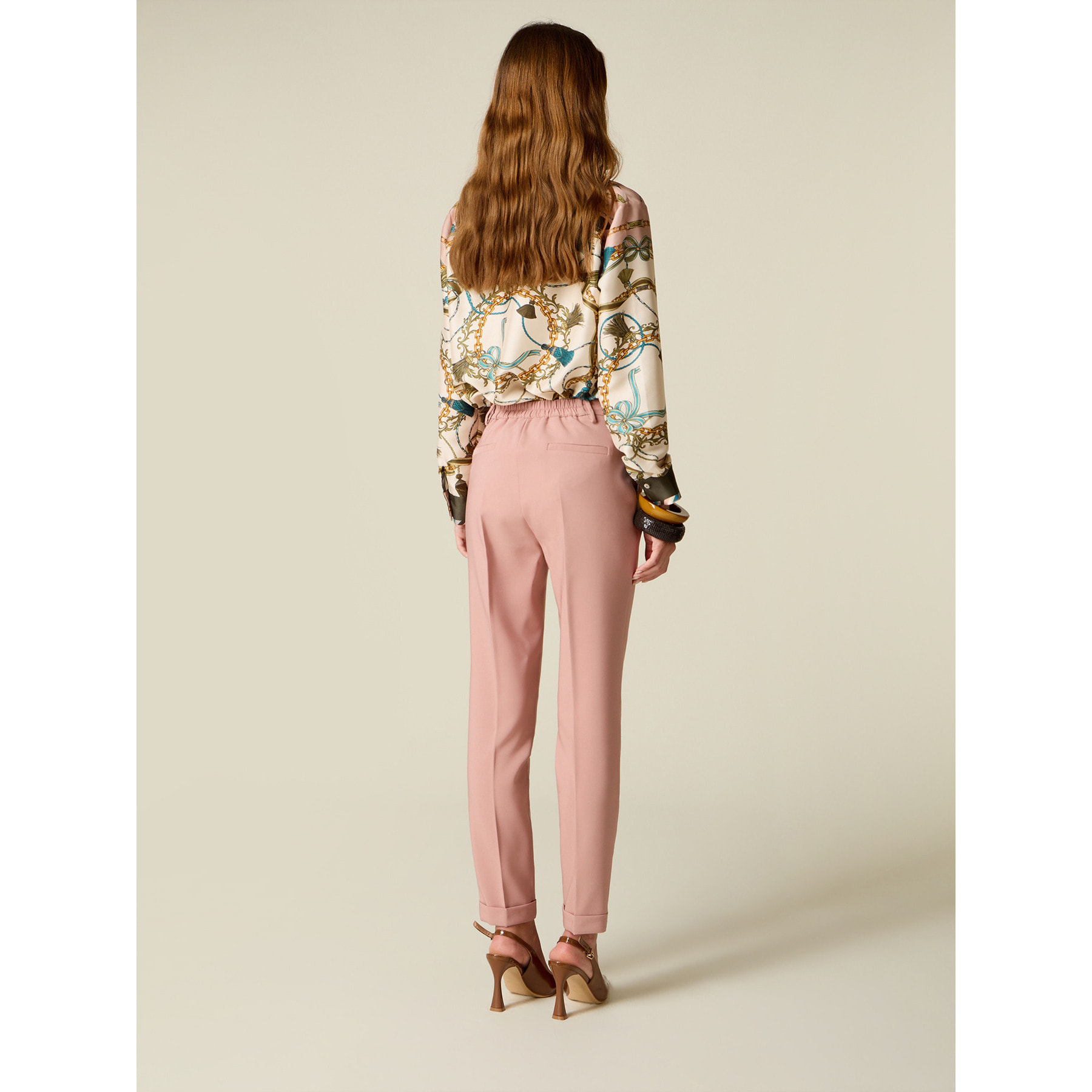 Oltre - Pantalones chinos en tejido técnico - Rosa