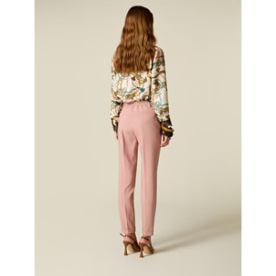 Oltre - Pantalones chinos en tejido técnico - Rosa
