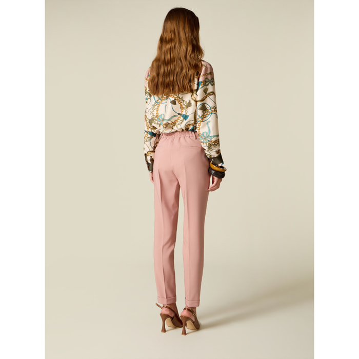 Oltre - Pantalones chinos en tejido técnico - Rosa