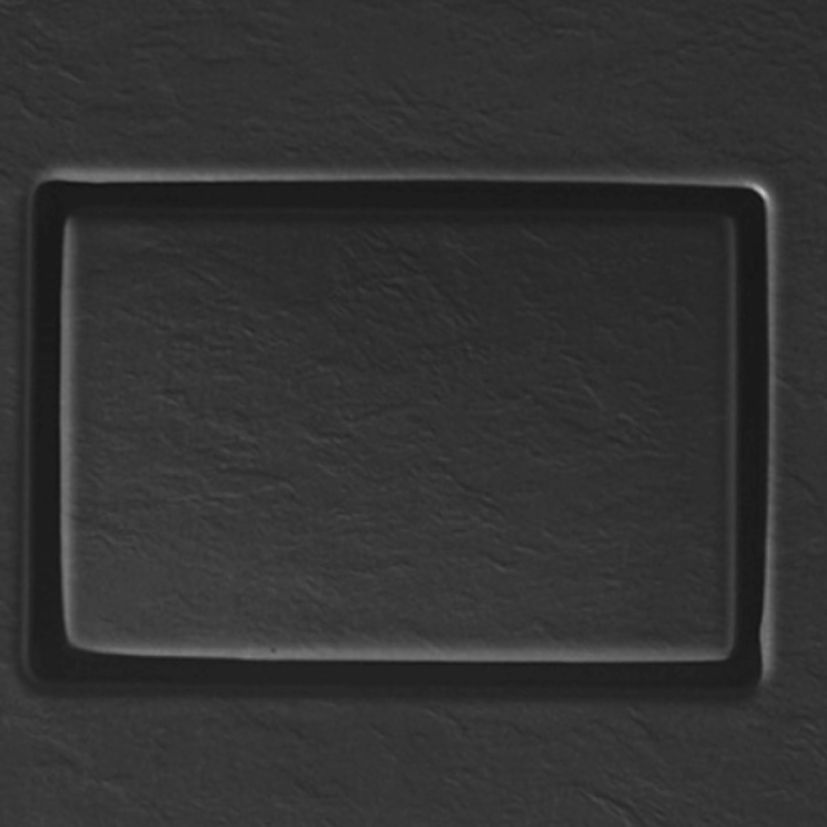 Receveur Kinesurf Pietra découpable 180x80 noir aspect pierre avec cache-bonde assorti et bonde extra-plate