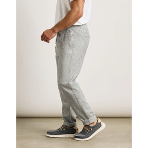 Pantalón Largo Azul Lino - Daniel