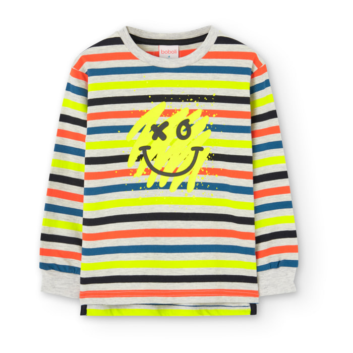 Camiseta punto listada de niño -BCI