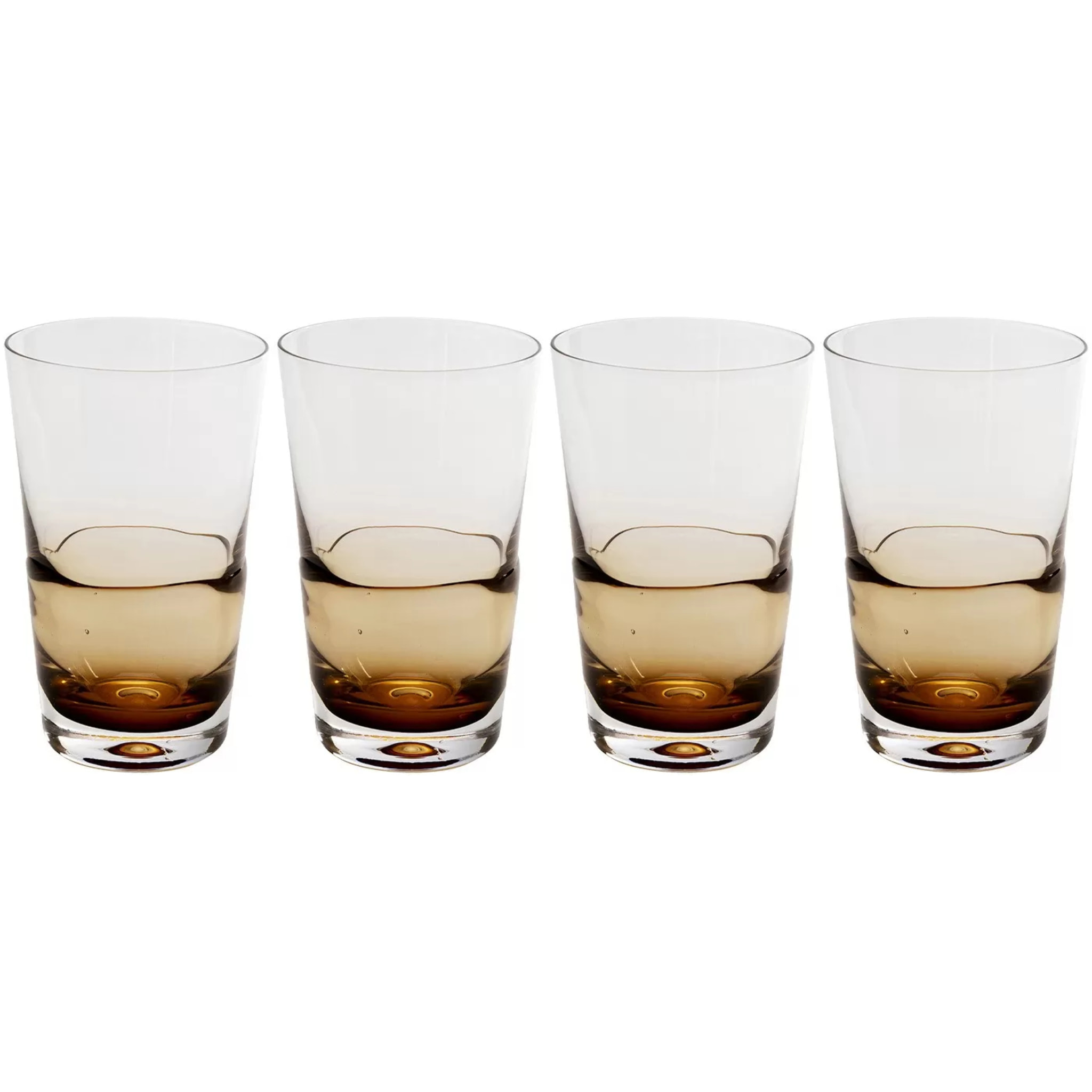 Verres à eau Mimi ambre set de 4 Kare Design