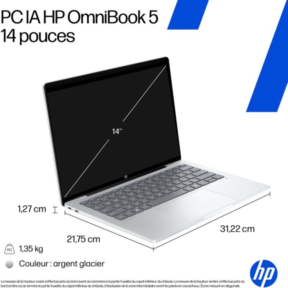 Ordinateur portable HP OmniBook 5 14-he0011nf OLED Copilot+PC
