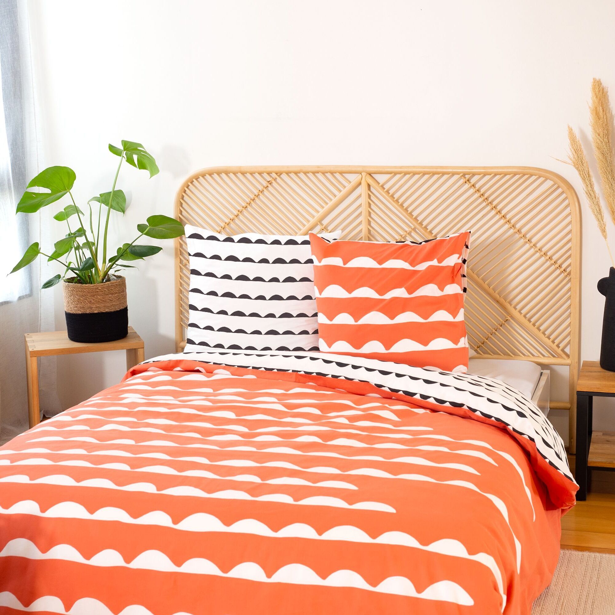 Parure Housse De Couette 3pcs Coton Bio 57fils Dobe