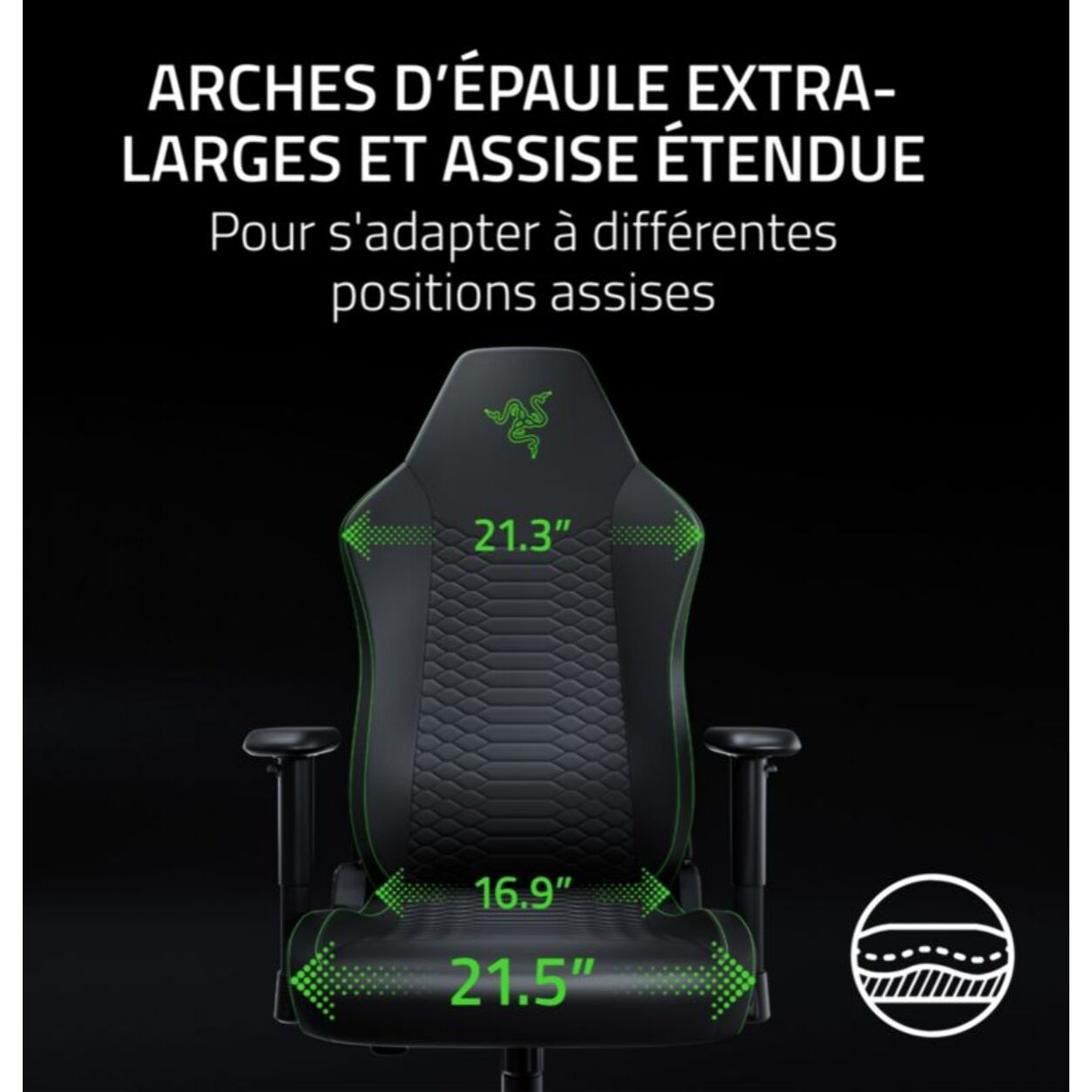 Chaise gaming RAZER Iskur V2 X NewGen Black/Green