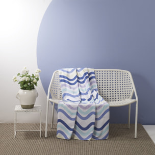 BASSETTI Telo Arredo/Multiuso Frizzy 270x270 in 100% Cotone_Blu
