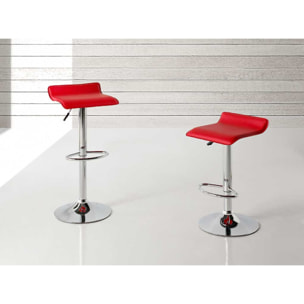 Set de 2 taburetes elevables – Polipiel y metal cromado