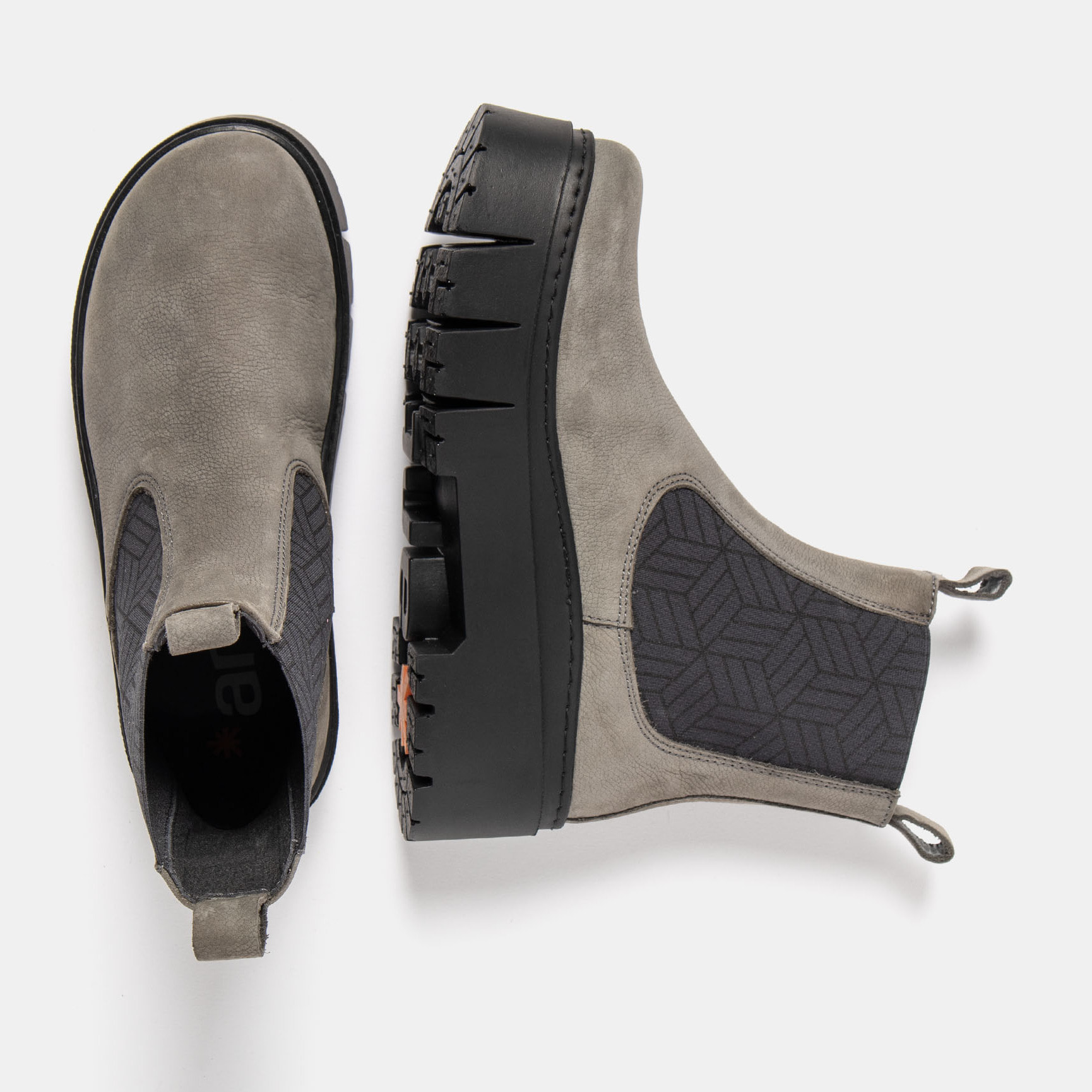 Botines 1766 NOBUCK GREY/ LEEDS color Grey
