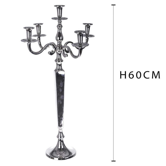 Candelabro In Metallo Composto Da 5 Bracci. Altezza 60 Cm - Pezzi 1 - 35X60X35cm - Colore: Altro - Bianchi Dino - Decori Casa E Complementi