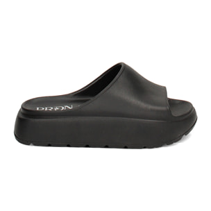 Sandalias de playa negras en PVC