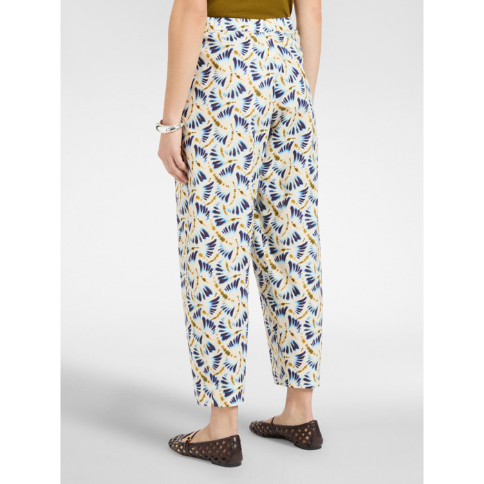 Elena Mirò - Pantalones estampados - Blanco