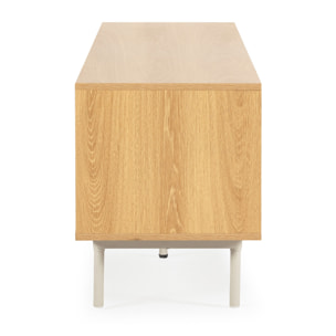 Mueble Tv Cuzco 2 puertas color Roble/Gris