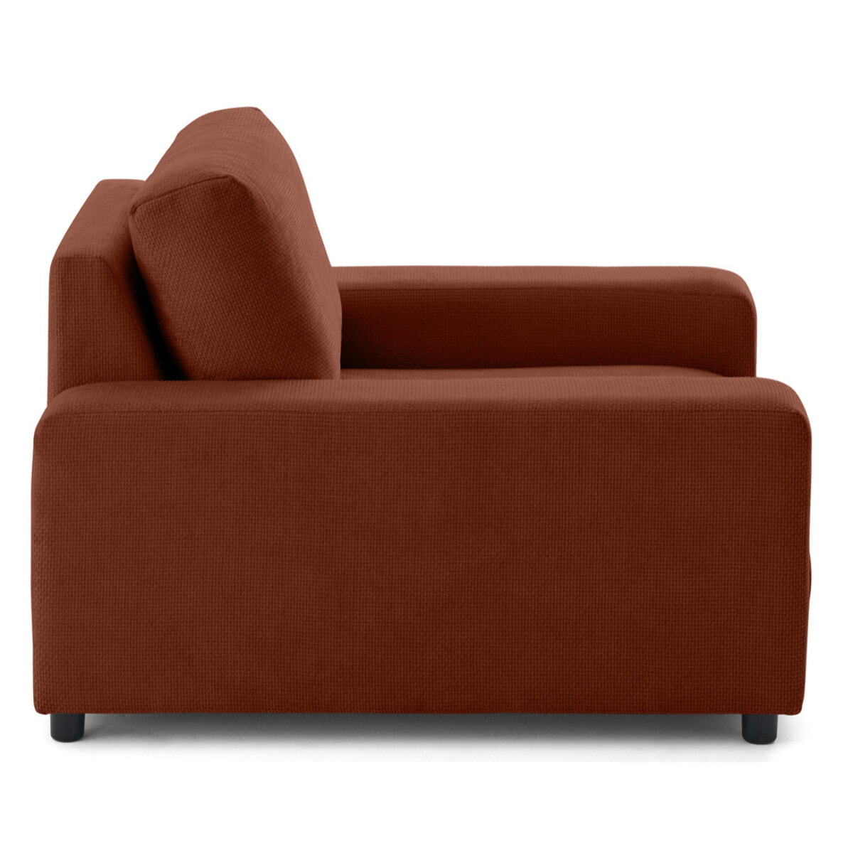 Pivoine - fauteuil en velours texturé - Terracotta