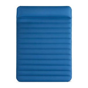 Intex 64012 - Materasso Gonfiabile Camping Piazza e Mezza in TPU, Blu, con Pompa Elettrica Portatile, 137x191x22 cm