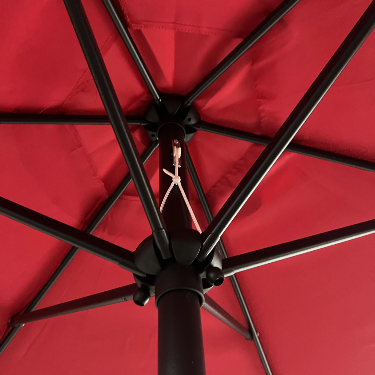 Parasol droit HAPUNA rond - Rouge