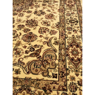 tapis chambre 80x150 tissé beige rectangle motif oriental AKLIM A