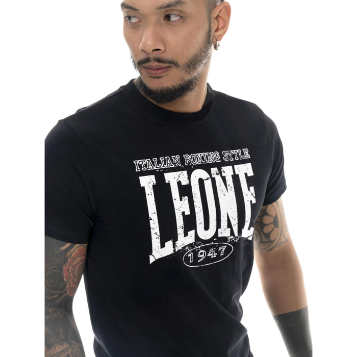 T-shirt da uomo in cotone elasticizzato Leone Boxing Legend