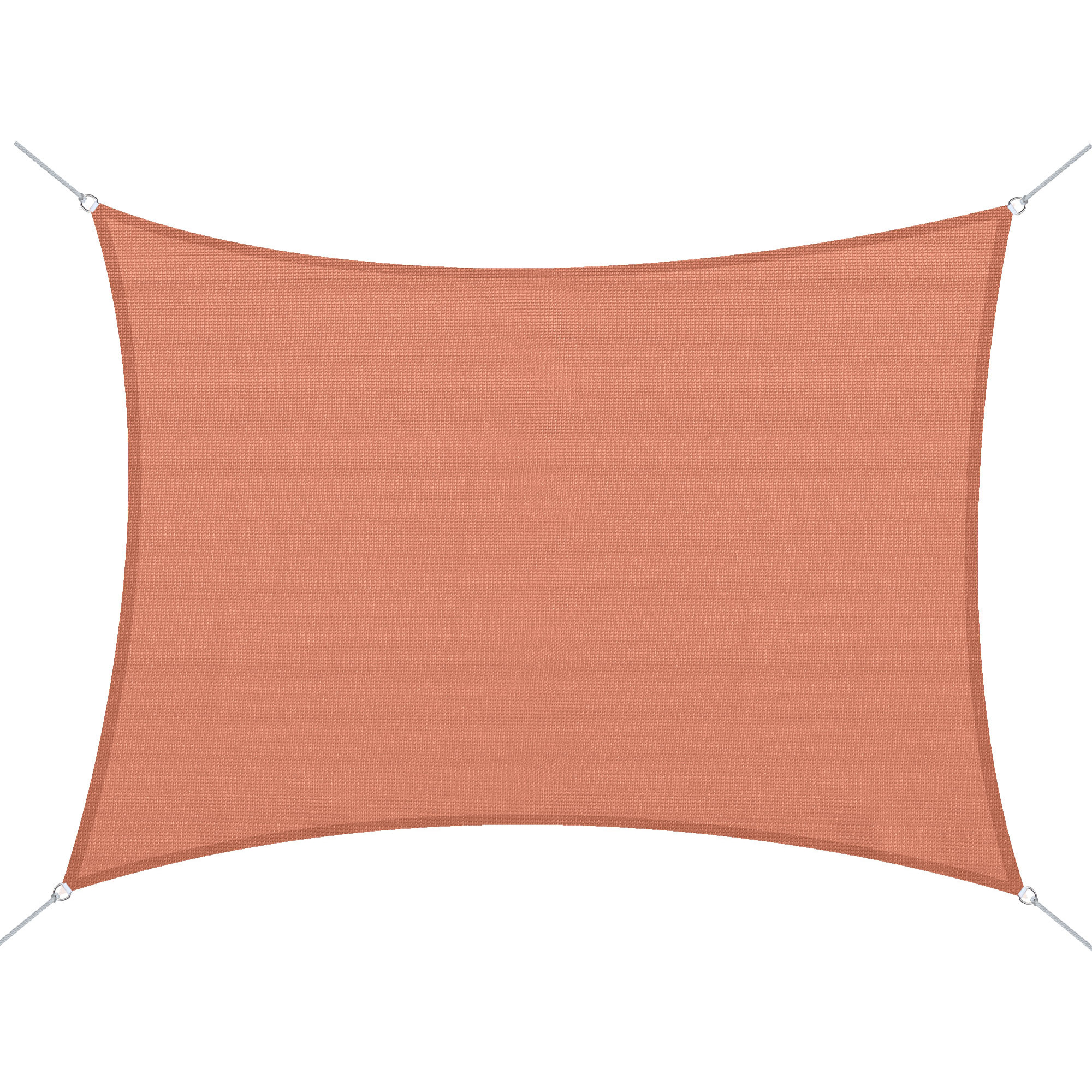 Voile d'ombrage rectangulaire 4 x 6 m toile solaire taud de soleil brique terracotta