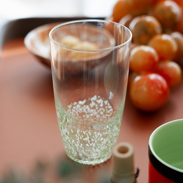 Verres à eau Confetti verts set de 6 Kare Design
