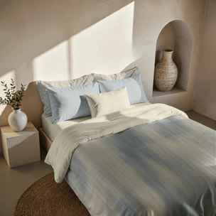 Housse de couette 100 % coton 80 fils Lluc Bleu