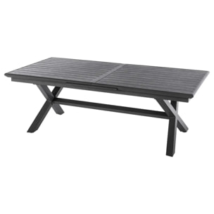 Table de jardin extensible "Axiome" ardoise granitée 10 places en aluminium traité époxy