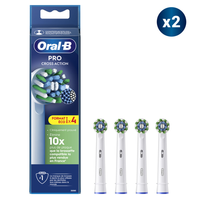 Oral-B Pro Cross Action - 8 Brossettes