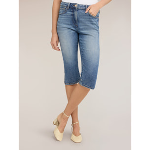 Motivi - Jeans capri con spacco - Azzurro