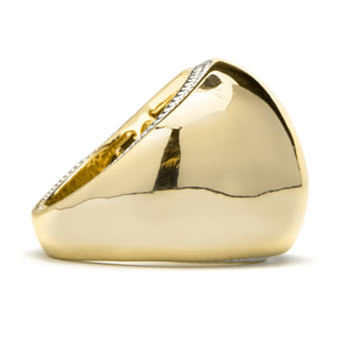 Anillo acabado en oro amarillo de 18K