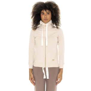 Sudadera mujer Leone 1947 Apparel cuello alto cremallera completa invierno