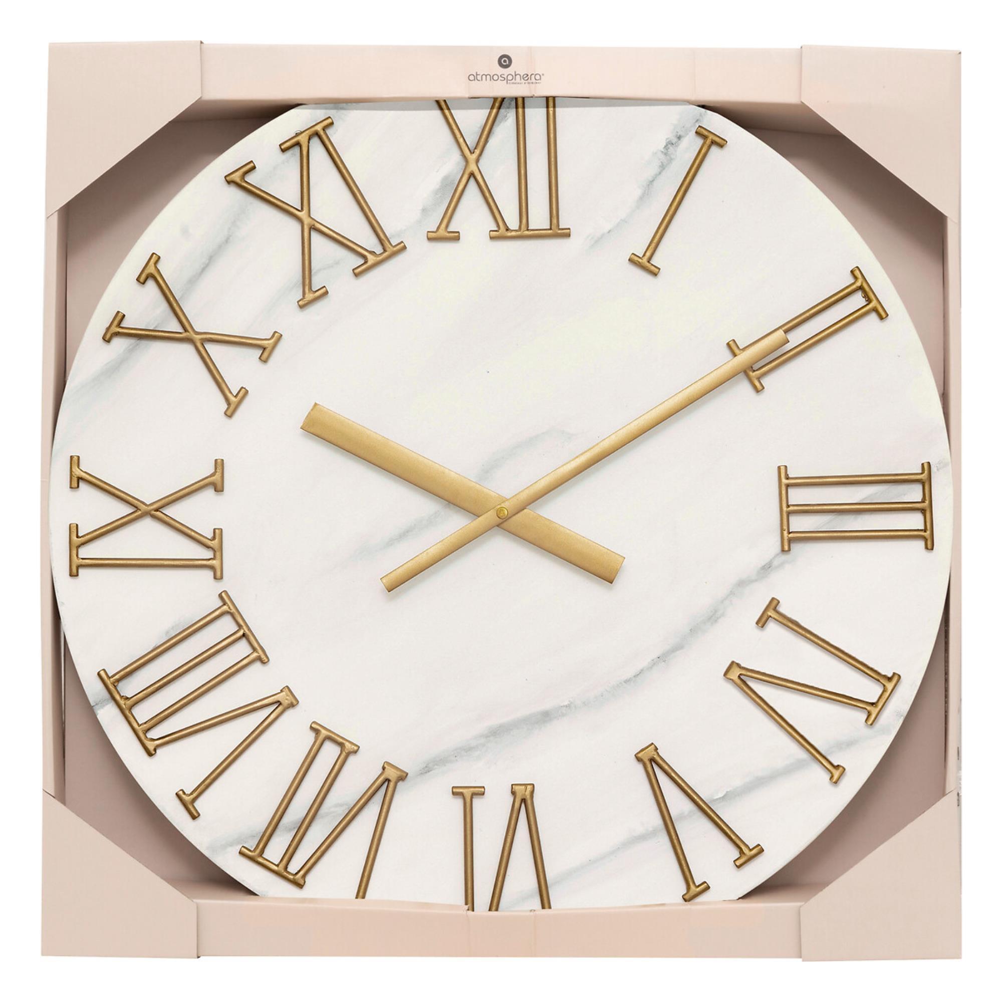 Reloj Alisha diámetro 56 cm metal efecto mármol