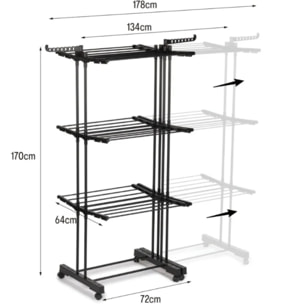 Étendoir à linge EXTRA XXL 38M 3 niveaux