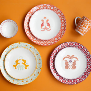 Lot de 6 grandes assiettes, ZOELA