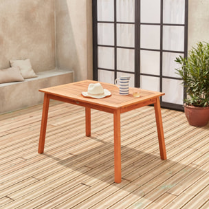 Table de jardin en bois 120-180cm - Almeria - Table rectangulaire avec allonge eucalyptus Intérieur / Extérieur