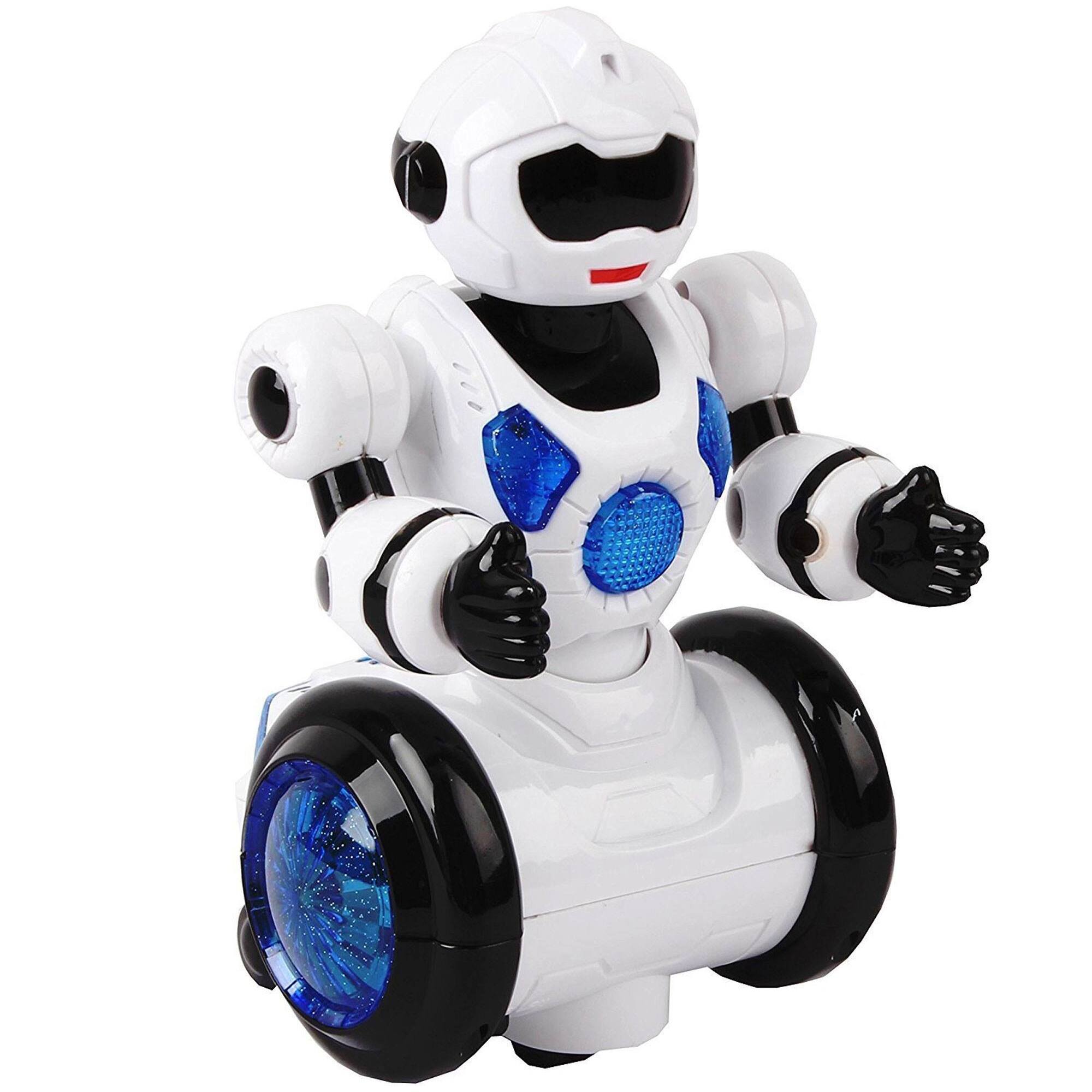 Well home robot de juguete h.22cm color blanco con sonido y luces