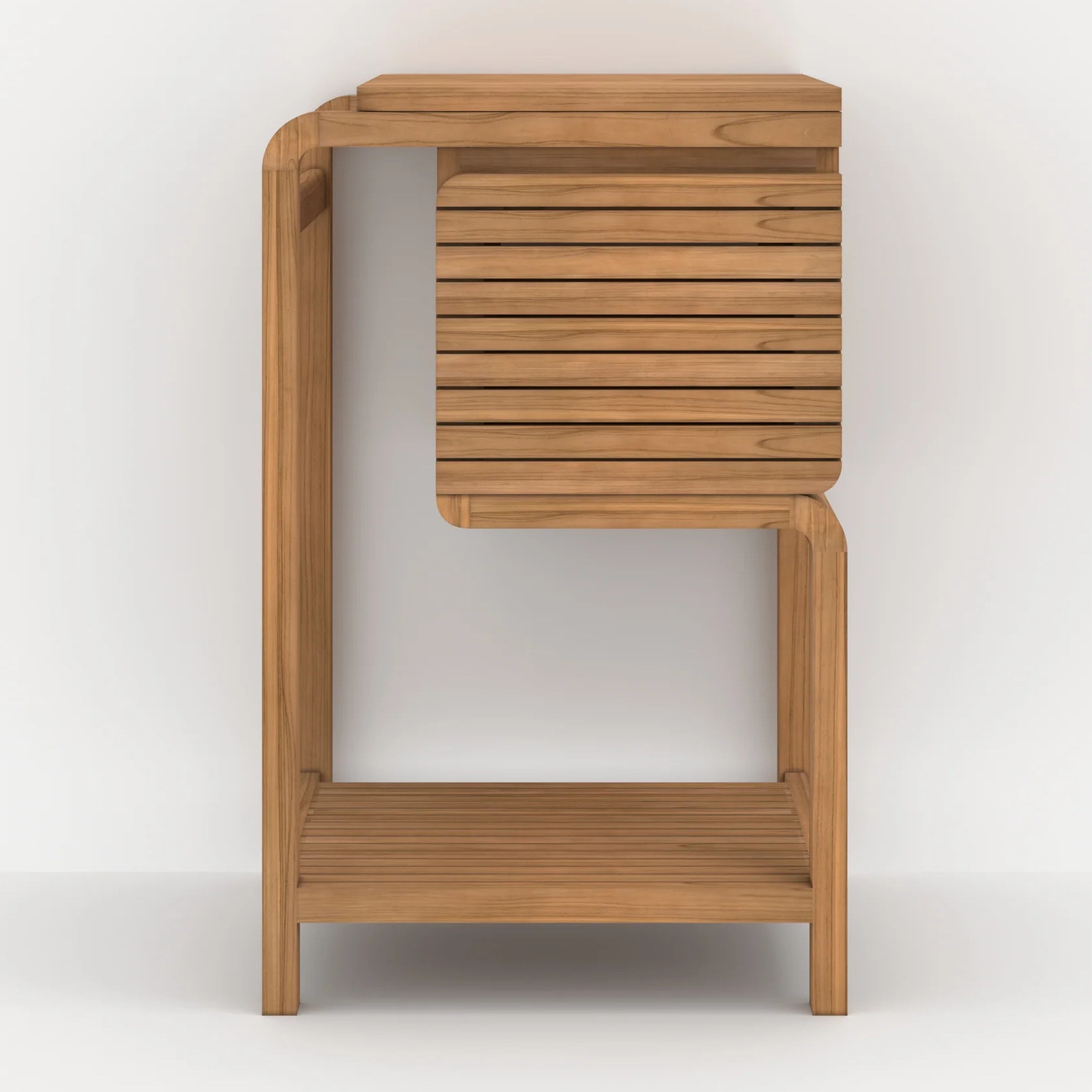 Meuble de salle de bain en bois de teck 50 cm - Lucette