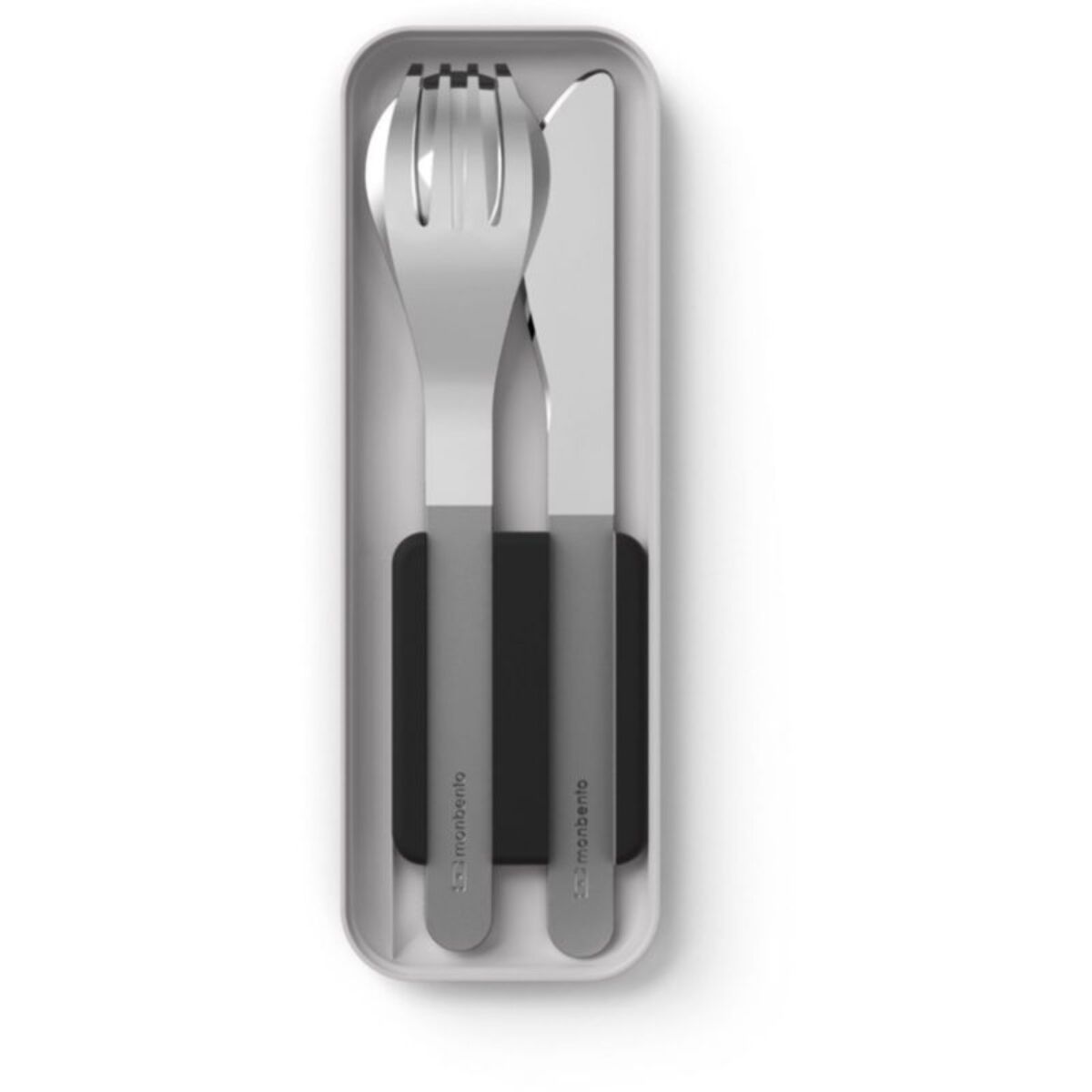 Couverts MONBENTO MB Slim Box - trio couteau - Noir