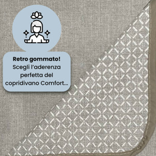 COPRIDIVANO PENISOLA DESTRA COMFORT, Antiscivolo, Cotone+Microfibra+Fibre Varie, Made in Italy - BEIGE