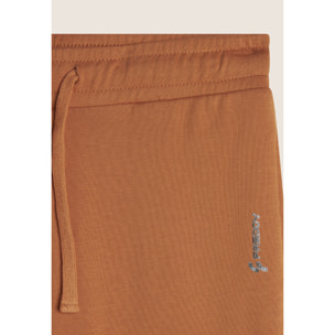 Jogger regular fit in french terry con logo laterale