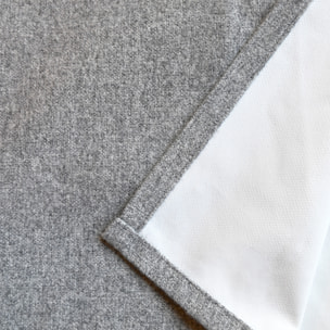 Rideau occultant aspect flanelle enduit - Gris