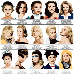 Affiche - Legendary actresses chronology - Olivier Bourdereau